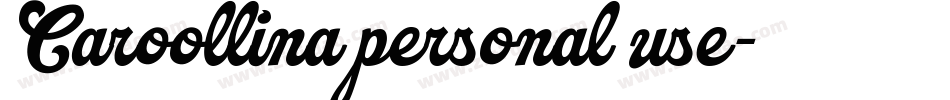 Caroollina personal use字体转换